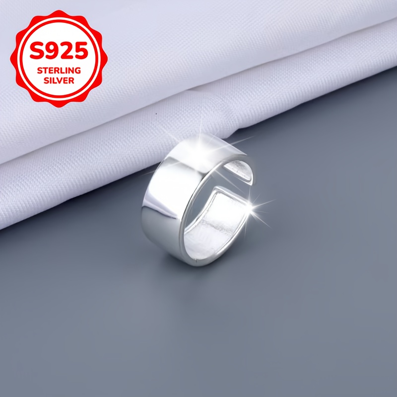925 Silver Solid Band Ring for Women's Allergies